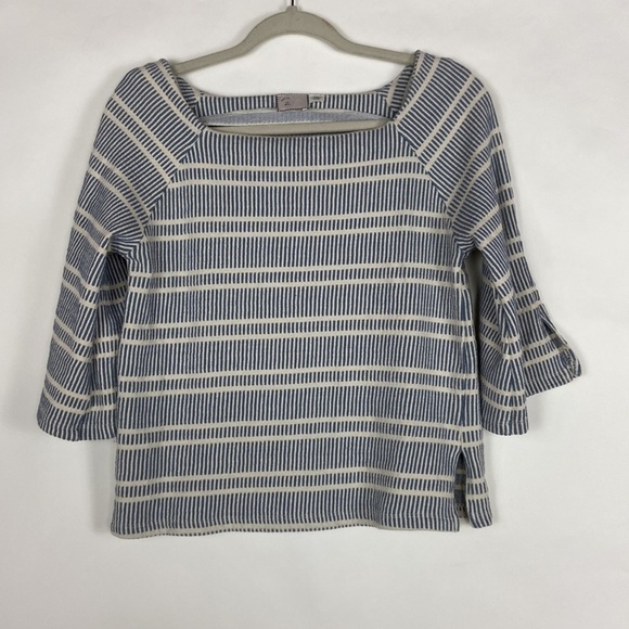 Anthropologie Postmark Striped Boat Neck Quarter Sleeve Size Small Shirt Top - Picture 16 of 16